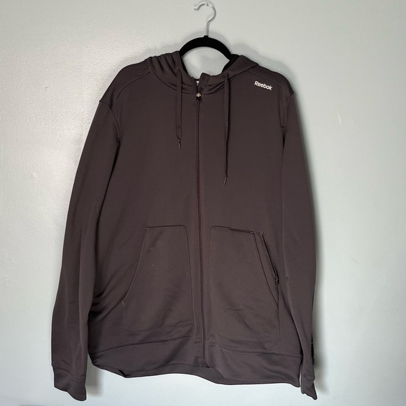 Reebok Zip-Up Sweater Hoodie Men’s XL Grey/Gray - Picture 1 of 4